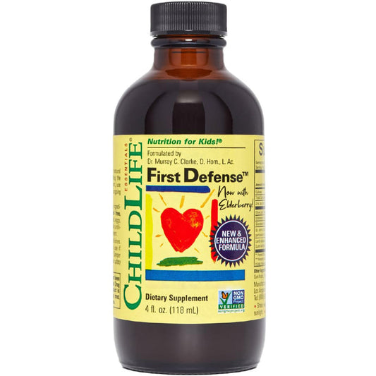 ChildLife Essentials, First Defense, Vegan Drops with Zinc and Plant Extracts, for Children, 118ml, Vegetarian, Gluten Free, Soy Free, GMO Free