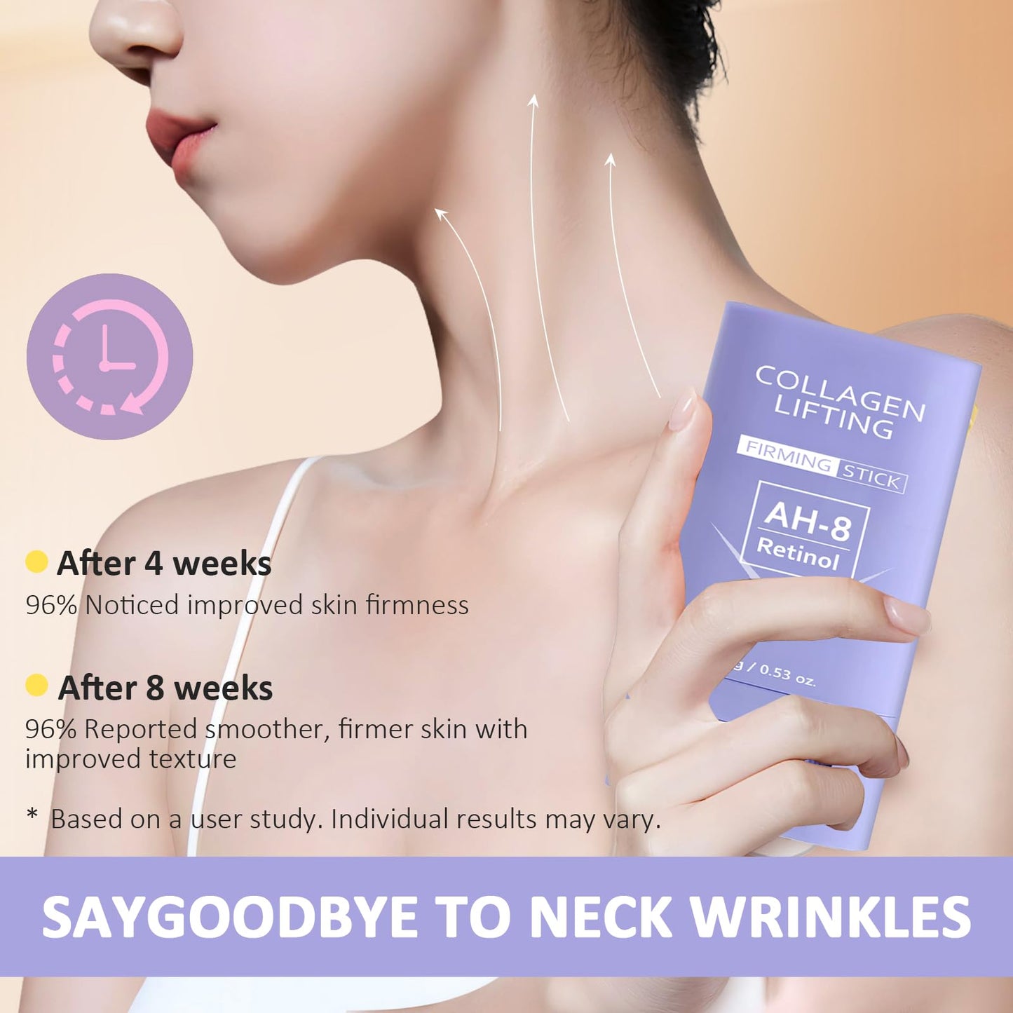 AH8 Neck Firming Cream Stick, Neck Tightening Cream: Anti-Wrinkle & Tighten Treatment Firming Lifting Neck-Cream For Smooth, Youthful Décolleté, Nec-k Tightening Products
