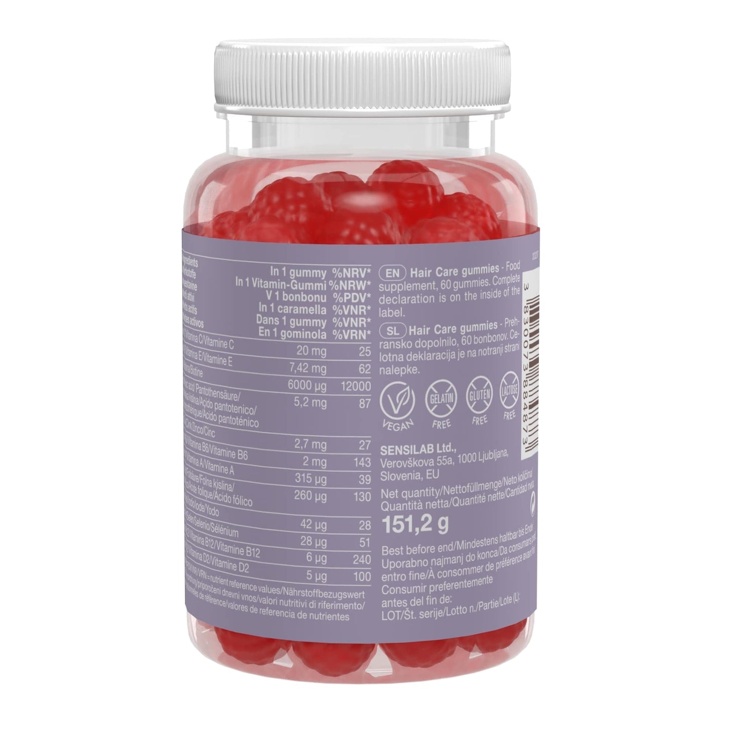 Tummy Tox Hair Care Gummies with 6000 mcg of Biotin I Powered by 9 Essential Vitamins and 3 Minerals I Strawberry Flavour I 60-Day Supply