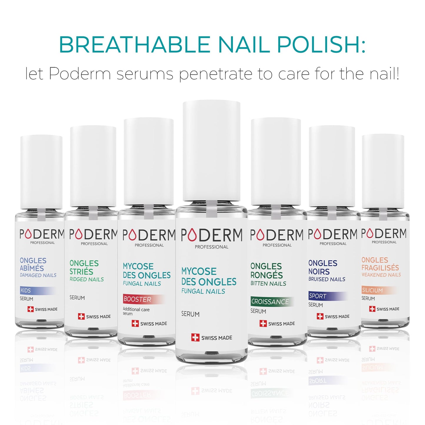 PODERM - FUNGAL NAIL INFECTIONS - Taupe nail varnish TEA TREE - Prevention & Treatment of Nails Yellowed/Damaged by FUNGAL INFECTIONS - TREATS & COLOURS - foot/hand treatment - Swiss Made