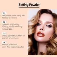 QinZiEn Mineral Sun Protection Powder,Spf 50 Powder Sunscreen for Face,Scalp Sunscreen Powd-er,Beach Sweatproof Face Sunblock Pow-ders for Fac-e and Body,Mineral F-ace Po-wder,F-ace Setting P-owder