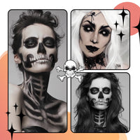 Maggidea Body Paint Color Bruise Wheel Special Effects SFX Zombie Makeup Kit Halloween Professional Non Toxic Face Body Paint Oil Sfx Makeup Set (01) (Black+White)