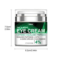 QIEEUMIN Caffeine Eye Cream for Dark Circles and Puffy Eyes with 4% Niacinamide Anti-Aging Collagen Eye Cream for Wrinkles Deeply Nourishing Skin Tightening 50ml