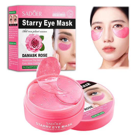 CGBOOM Under Eye Patches, Collagen Under Eye Mask, Dark Circles Under Eye Treatment, Puffy Eyes Bags Under Eyes Removal, Anti-Aging, Reduce Wrinkle, Skincare, Hydrating - 30 Pairs (Rose)