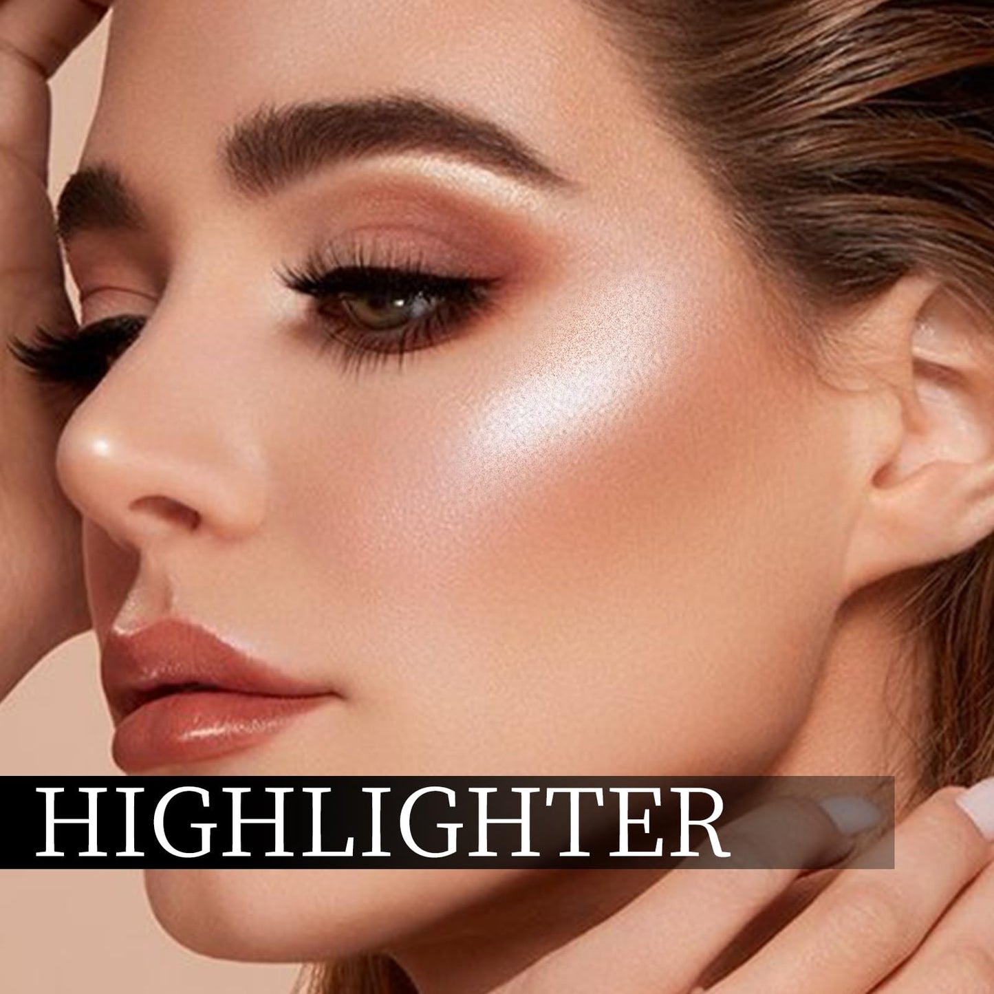 KYDA Highlighter Makeup Palette, Shimmer Highlighter Powder Makeup Palette, Diamond Shine pearl powder with Brush for Body Face -03