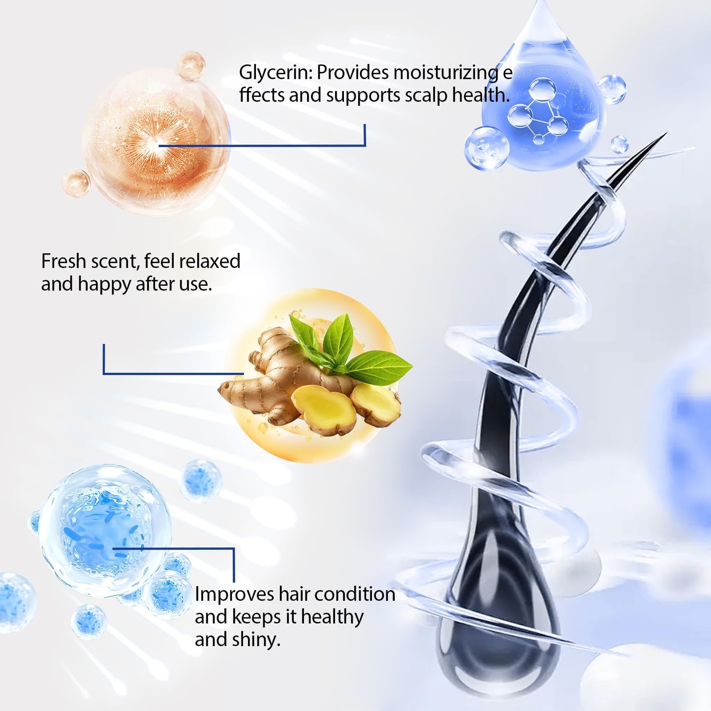 Generic 2PCS Scalp Serum Rollerball, Scalpy Hair Growth Serum for Men & Women, Hair Essence Keeps Scalp Clean And Non-Greasy, Improves Hair Shine