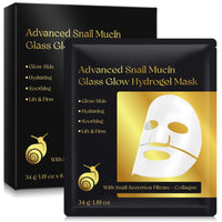 VCTSOF Snail Mucin Glass Glow Hydrogel Face Masks Skincare, 6Pcs Collagen Night Wrapping Mask, Sheet Mask, Snail Mucin Serum Collagen Face Mask