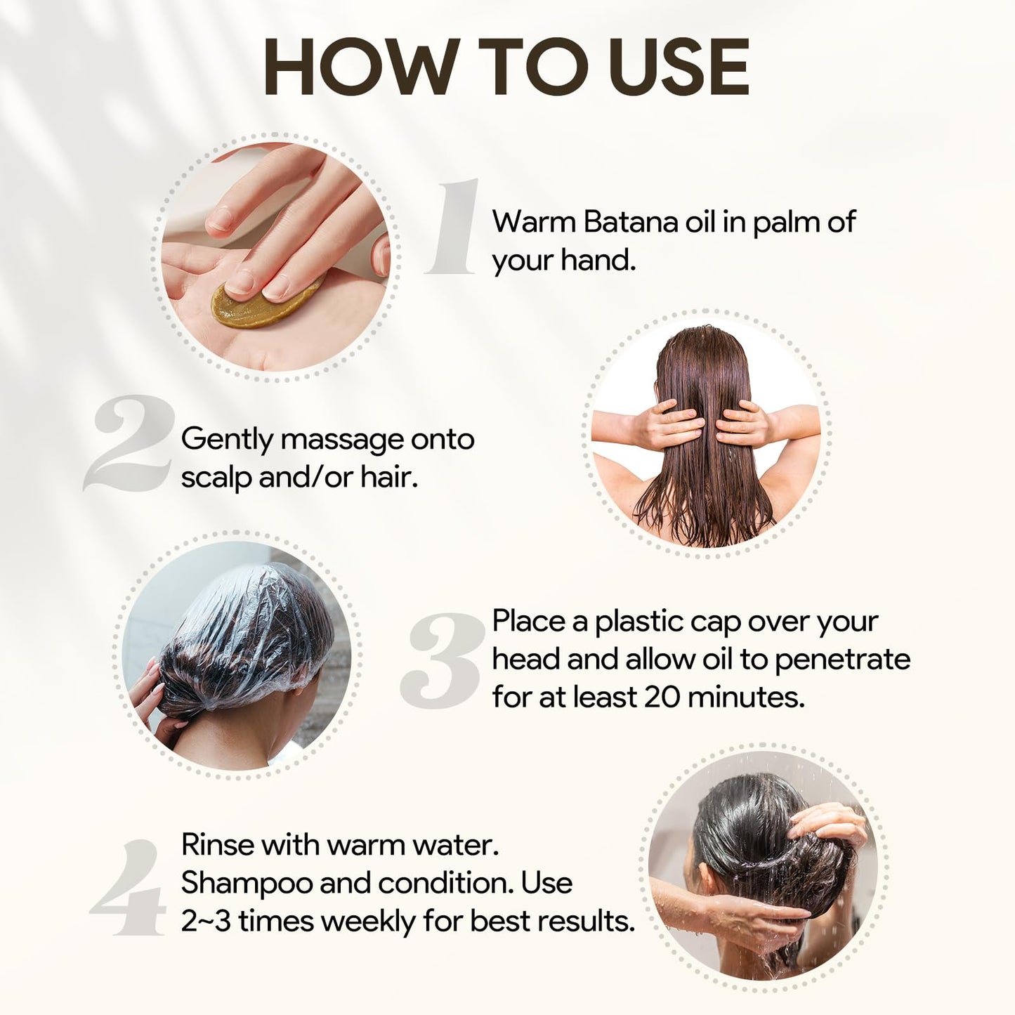 Ingbear Batana Oil, Natural Organic Hair Oil Repairs Damaged Hair, Prevents Hair Loss and Enhances Hair Thickness for Men & Women 4oz