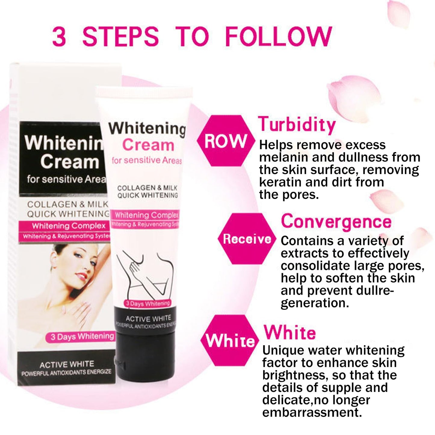 MrCuvaryas Underarm Whitening Cream, Whitening Cream, Skin Lightening Cream, Armpit Whitening Cream, Skin Whitening Cream for Knees with Vitamin E Cream, Lightening Cream for Knees& Elbows & Leg (Body Cream #1)