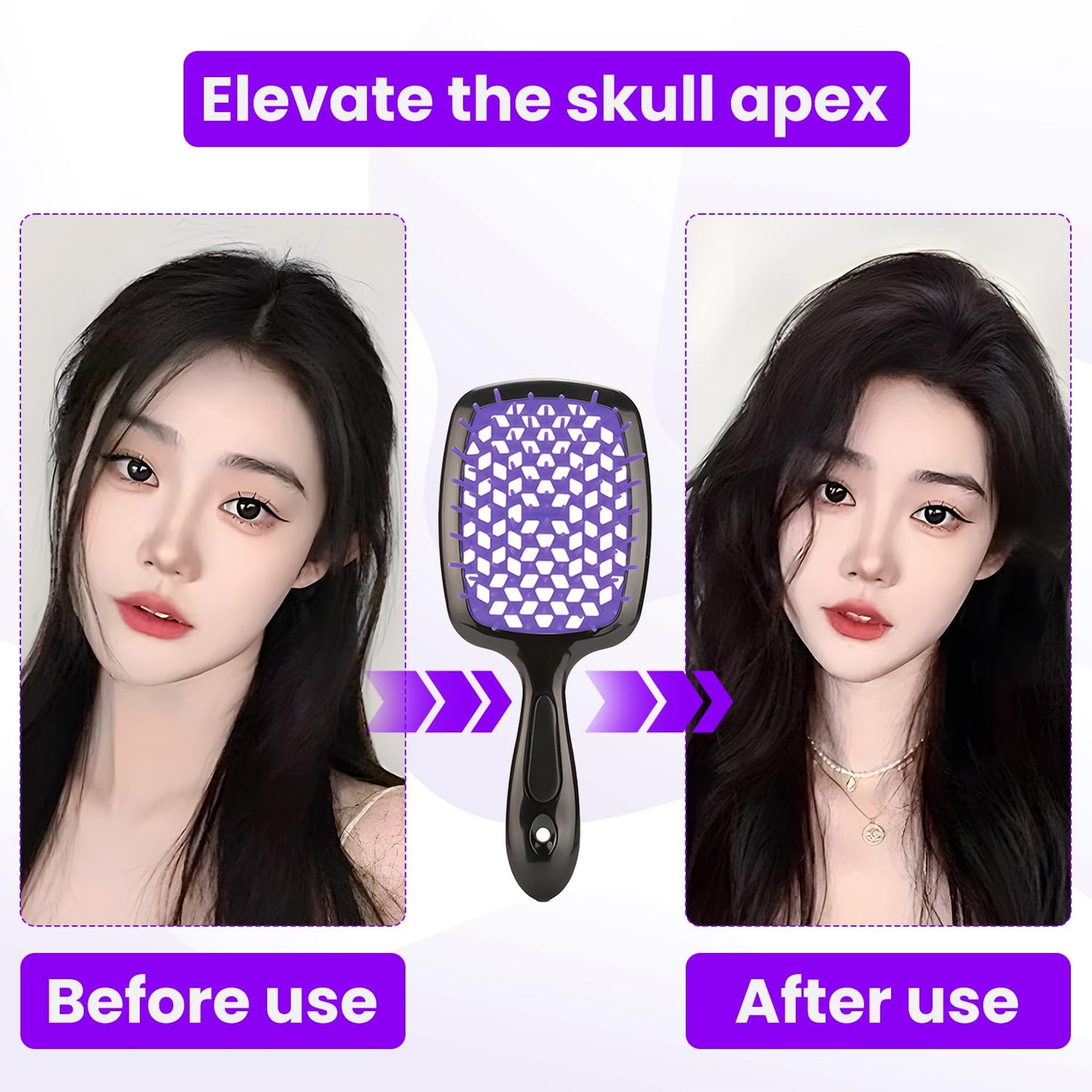Generic Hair Brush Set – 5 Pack Detangling Brushes & Combs for Women – Anti-Static Paddle, Round & Vent Brush, Wide Tooth Comb & Tail Comb for Curly, Wet & Dry Hair – Salon & Home Styling Kit