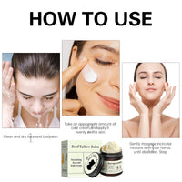Wormeer Grass-Fed Beef Tallow Honey Balm for Skin - Nourishing Face & Body Cream for Dry Skin - Moisturizing Skincare with Mild Ingredients (Color, A)