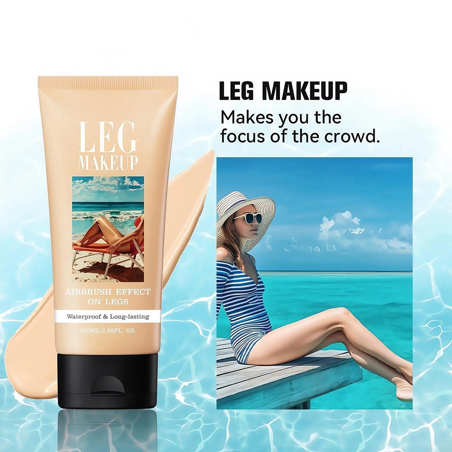 Coloroom Body Makeup – Leg Makeup Full Coverage Waterproof No Transfer, Body Concealer for Mature Skin, Smooth Tone Long Lasting