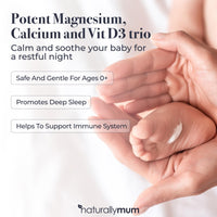 Baby Magnesium Lotion with Calcium & Vitamin D | Support for Sleep, Heart, Bone, Nerve, Gut and Muscle Health | Alternative to Melatonin | Lavender & Chamomile 4.2 fl oz