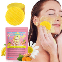 VCTSOF Kojic Acid And Turmeric Pads, 80PCS Resurfacing Pads For Face & Body, Turmeric And Kojic Acid Cleansing Pads, Exfoliating Cleansing Pads, Facial Sponges For Cleansing