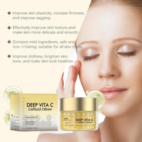 Fankayi Vitamin C Capsule Cream,Deep Vita C Capsule Face Cream,Vitamin-C Moisturiser for Face,Face Moisturizer with & 5% Niacinamide,Face Cream for Women,Anti Wrinkle Fac-e Crea-m,Brightening Fa-ce Cr-eam