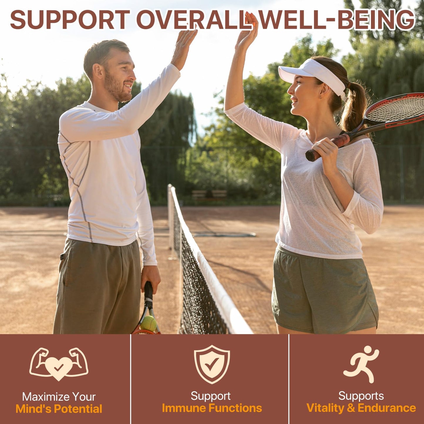 Tiuedu Super Mushroom Gummies with Ashwagandha, Lion's Mane, Reishi, Cordyceps & Chaga - All in One 2500mg Functional Mushrooms Enhance Immunity & Energy, Boost Vitality Overall Health 80 Gummies
