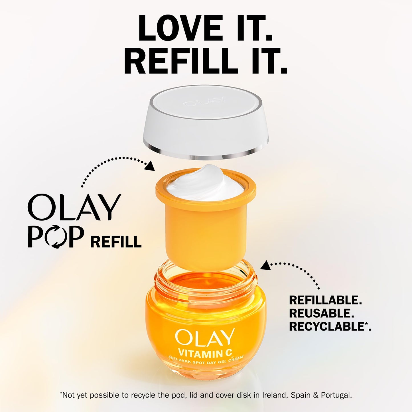 Olay Vitamin C Face Moisturiser Day Cream SPF 30, Skincare with Niacinamide 99% Purity Brightening Skin Care: Anti-Dark Spot Action, Evens, Hydrates Non-Greasy, Non-Sticky 50ml