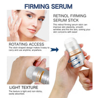 IZBEAUVO Retinol Firming Serum Stick - Retinol Eye Stick for Wrinkles & Skin Elasticity, Portable Face Tightening And Lifting with Advanced Retinol, Smooths Fine Lines & Firms Skin, 30g