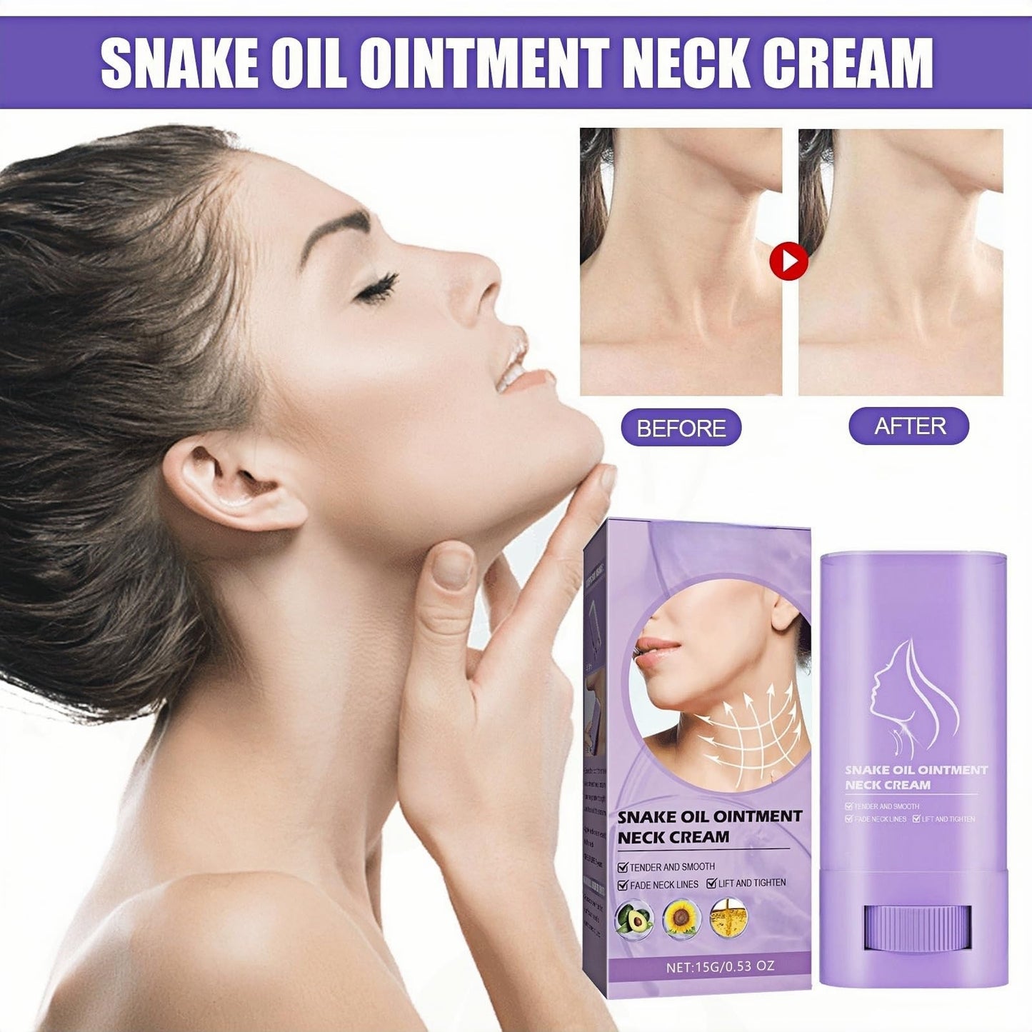 Samu Neck Firming Cream,Wak Firming & Lifting Ne-ck Cream,Anti Aging Ne-ck Cream for Sagging and Tighten,Firm-ing Cre-am for Loose Skin,Ne-ck Tightening Products,Ne-ck Tightening Cre-am,Ne-ck Fir-ming