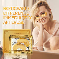 HZZYJ (10 Pairs)24K Gold Under Eye Treatment Mask,Collagen Eye Mask,Premium Anti Aging,Anti Wrinkle,Moisturiser for Under Eye Wrinkles for Puffy Eyes & Bags,Dark Circles and Wrinkles Hydrating