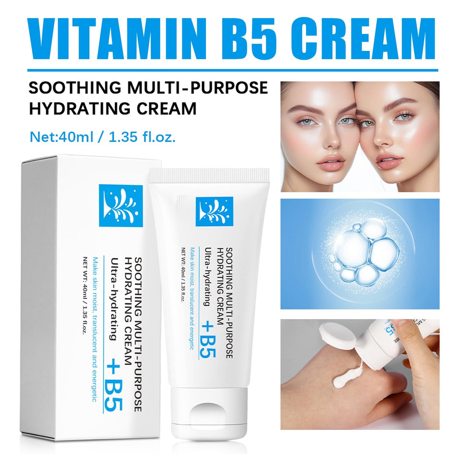 DMQ Vitamin B5 Face Cream,Repair Face Cream,Anti Redness Night Cream,Vitamin B5 Day Cream, Hydrating Face Moisturizer,Skin Repair Face Cream,Skin Firming Butter,Face Moisturizer For Women &Men,Repair Skin