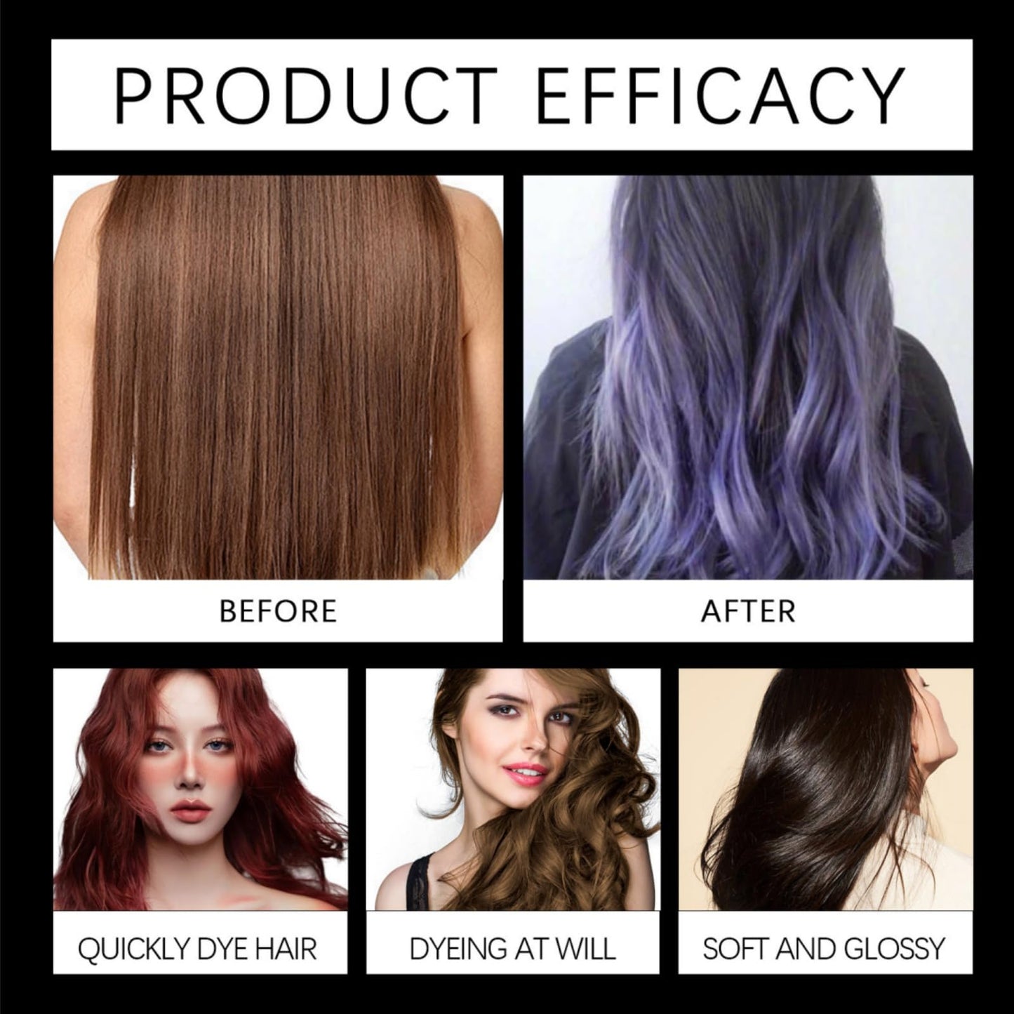SingHao Polar Hair Dye Shampoo,3-In-1 Sha/mpoo for Color Treated Ha/ir,Instant D/ye Sham/poo,H/air Colour S/hampoo for Women Grey Ha/ir Coverage,Home Hair Dy/e Pu/re Plant Extract,Anti Grey Shampoo(Purple)