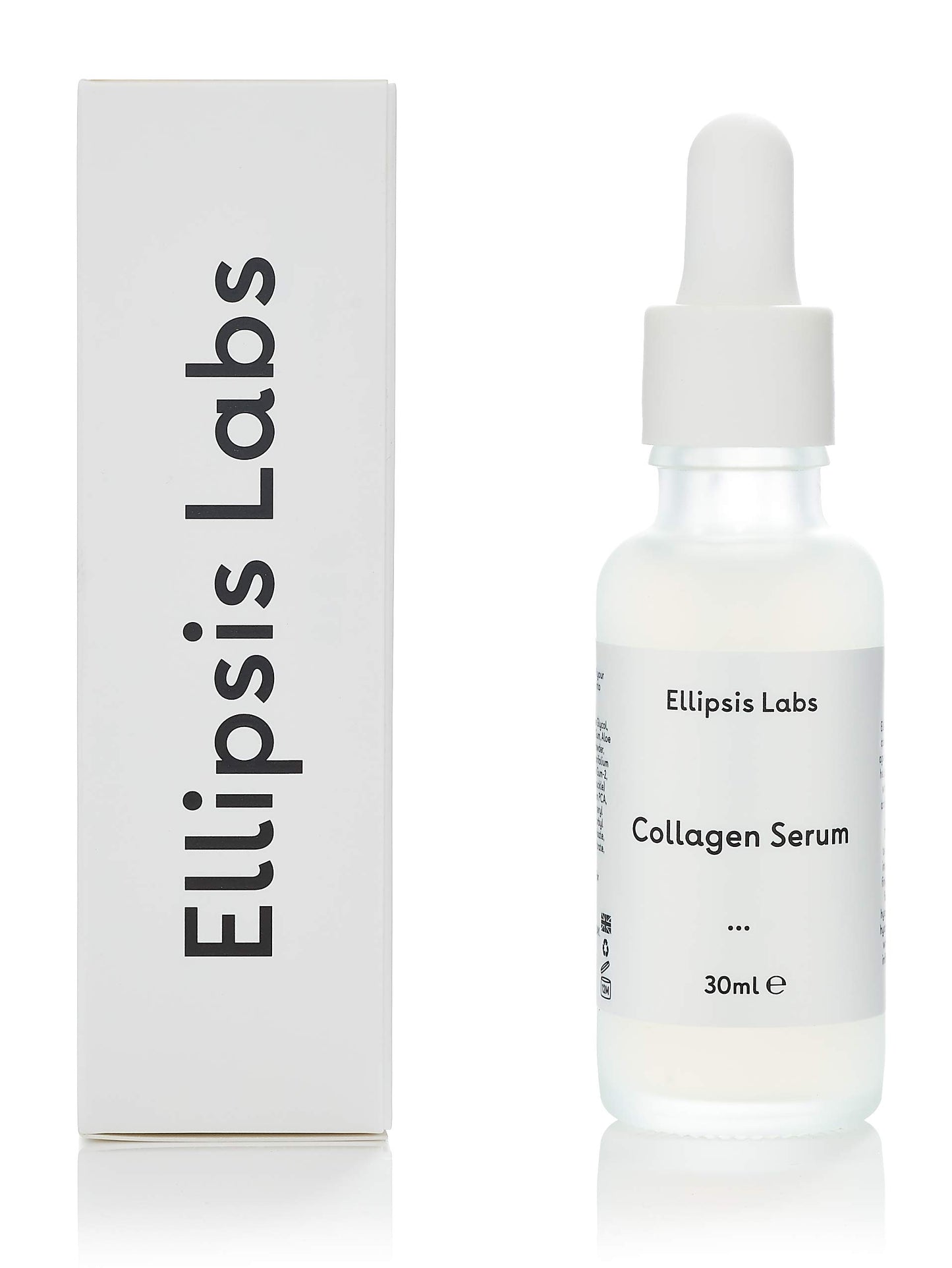 Collagen Serum by Ellipsis Labs. Anti ageing peptide serum with collagen-boosting properties for improving fine lines and wrinkles. 30ml / 1 fl.oz