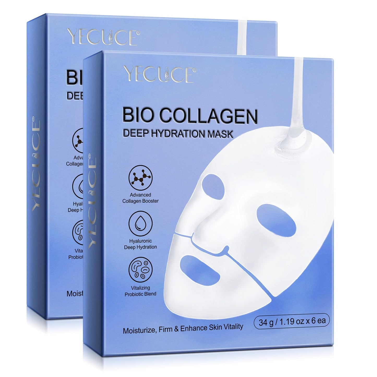Collagen Face Mask Face Masks Collagen Mask Bio Collagen Face Mask Collagen Face Masks Collagen Mask Overnight (12pcs)