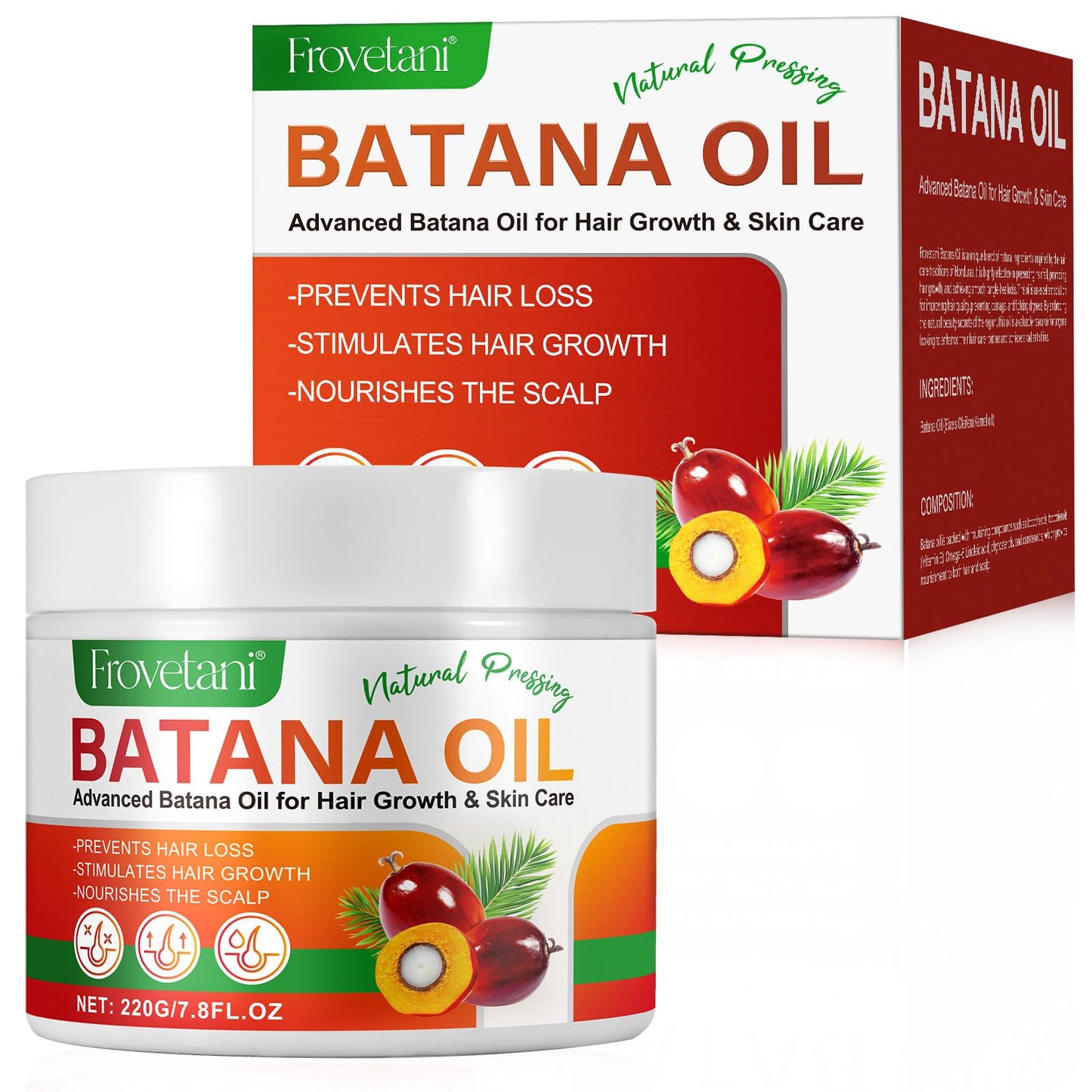 Generic Batana Oil for Hair Growth, 100% Organic Batana Oil for Hair Mask, Scalp & Hair Growth Oil, Natural Raw Batana Oil to Repair Damaged Hair & Skin, Healthier & Strengthening Hair Growth (120, Grams)