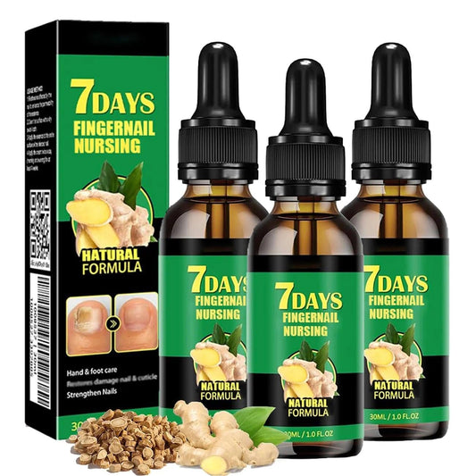 Ginger Nail Essence, 7days Nail Treatment,Hand Oil Damaged Nail Repair And Strengthening Nail Care 3PCS