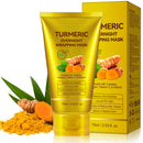 Uocasi Turmeric Collagen Overnight Wrapping Mask,Kojic Acid Turmeric Night Wrapping Peel Off Mask -Gentle On The Skin,Brighten Skin,Moisturizing,Nourishes Dull,Uneven Skin,Firming Skin For Glowing Skin -75ML