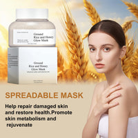 ISBEAUSOLS Rice And Honey Clay Mask - Moisturizing Face Masks Skincare - Facial Mask with Rice Extract and Honey - Hydrating Face Mask For Deep Cleansing, Reducing Pores & Acne - Face Masks Beauty For Women