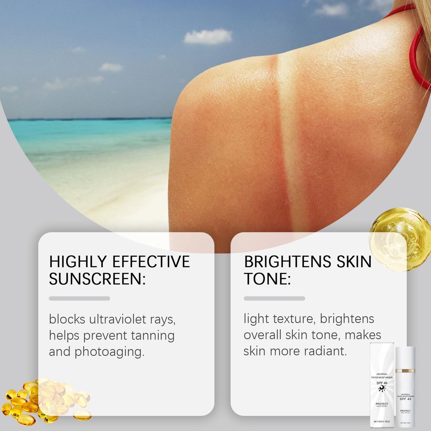 Tinted Moisturizer With SPF 46 Anti-Aging Tinted Sunscreen For Face Universal Tinted Sunscreen All-In-One Face Tinted Moisturizer And Foundation With Broad Spectrum Protection Against Uva And Uvb Rays