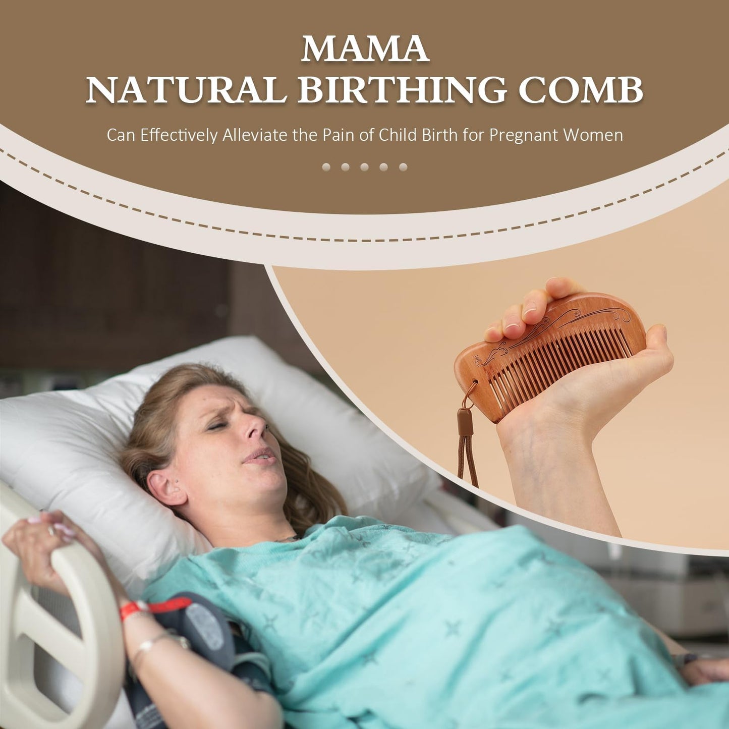 1pcs Natural Birthing Comb for Labor Pain,Labour Comb,Postpartum Essentials,After Birth Essentials for Mum Can be Used for Distraction Relieves,Anxiety,Stressful Situations and Other Pains