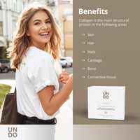Hydrolysed Marine Collagen with Hyaluronic Acid - Collagen Supplement for The Skin, Hair, and Nails - Natural Blueberry Flavour - 30-Day Supply by Sensilab