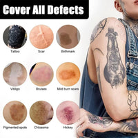 SHEBEEDO Tattoo Cover Up, Scar Concealer, Concealer, Professional Waterproof Concealer, Scar Concealer for Men and Women, Spot Covering Birthmark Tattoo Concealer for Scars, Dark Spots and Vitiligo (2pcs)