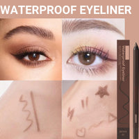 Xunzhi Eyeliner Pencil Waterproof,Plum Eyeliner Waterproof,Dark Brown Waterproo/f Eyel/iner Penci/l,24H Waterproo/f Eyeline/r Duo Sharpenable Eye Penci/l,Long-Lasting No Smudging Fading Smooth,Brown