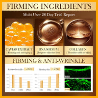 Caviar DNA Sodium Anti-Wrinkle Cream, Collagen Firming Cream, Anti Wrinkle Firming, Caviar + DNA Sodium + Collagen, Full Face Cream, Moisturise Restore Skin Vitality 50 ml