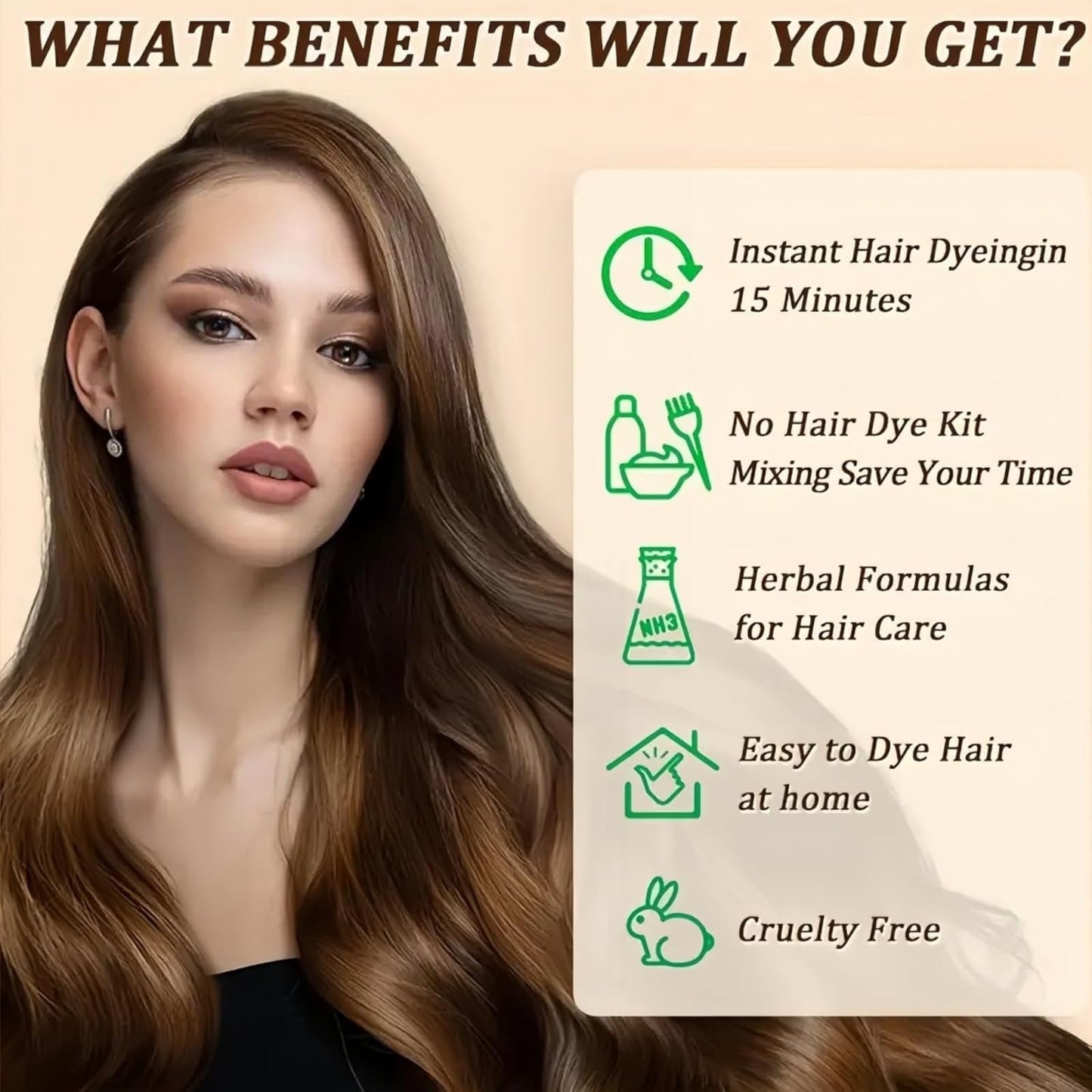 Generic Polar Ha/ir Dye Shampoo,Hair D/ye Shampoo,Instant Hai/r Dy/es Shampo/o,H/air Color Shamp/oo 3 In 1,Natural Plant Ha/ir D/ye Sha/mpoo,Colour Sh/ampoos Cover Grey Hairs#Dark Brown