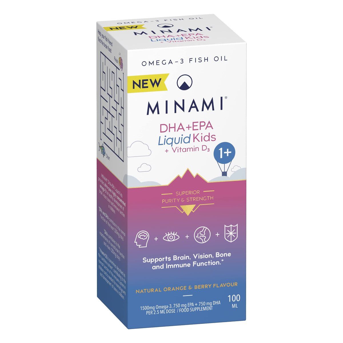 MINAMI - DHA+EPA Liquid Kids + Vitamin D3-100ml