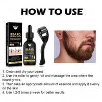 Coloroom Beard Growth Kit With Roller & Mild Essential Oil - Rapid Beard Growth & Thickening - Beards Grooming Kit For Men - Gifts For Dad