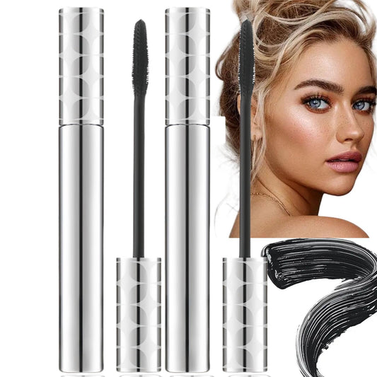 2Pack Black Mascara for Older Women,Mascara for Sensitive Eyes,Lengthening Waterproof Masc/ara,Natural,Long Lasting,Smooth,Gentle,Smudge Resistant,Volumizing,No Clumping,Suitable for Mature Ladies