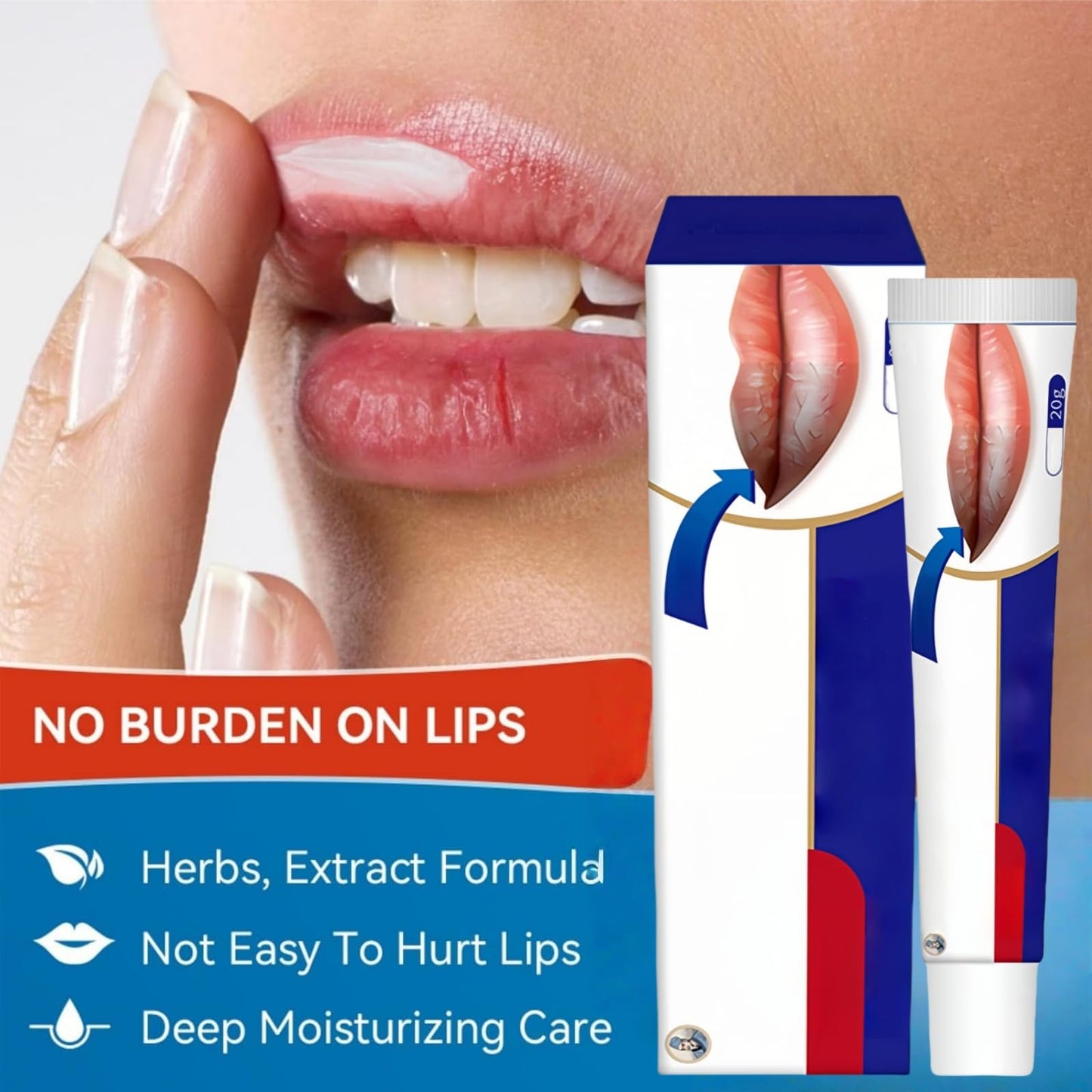 Cold Sore Cream,Cold Sore Treatment Cream,Mouth Ulcer Treatment for Adults,Gentle Sore Lips Treatment,Mouth Sore Treatment for Lips,Mouth Ulcer Gel,Fresh and Non-irritating,Natural Ingredients,20g