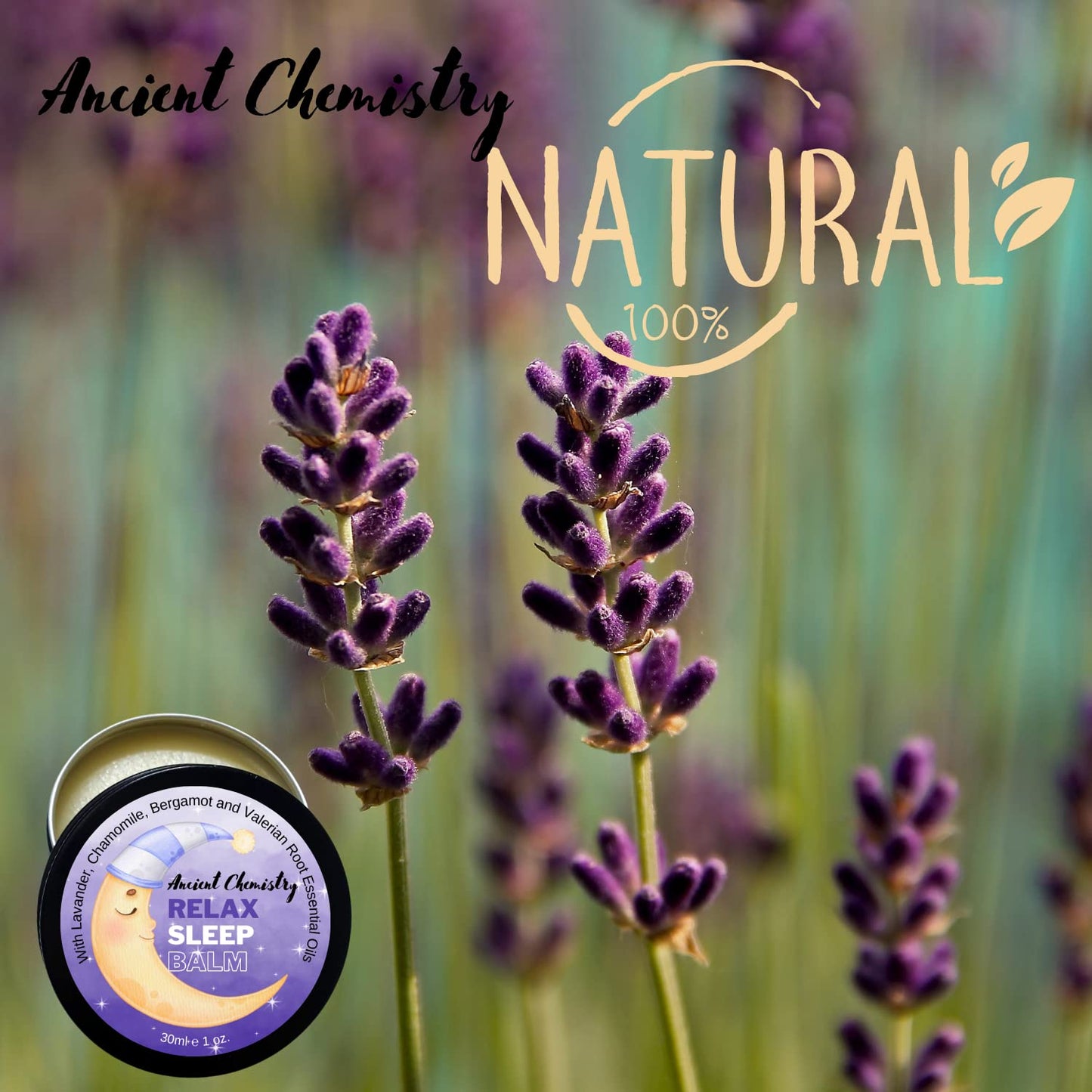 100% Natural Sleep Balm Softens Skin Whilst Relaxing, Sleep Rub on The Temples or Pulse Points, Lavender, Bergamot and Camomile Essential Oil & Valerian Root in Balm for Good Night Sleep aid