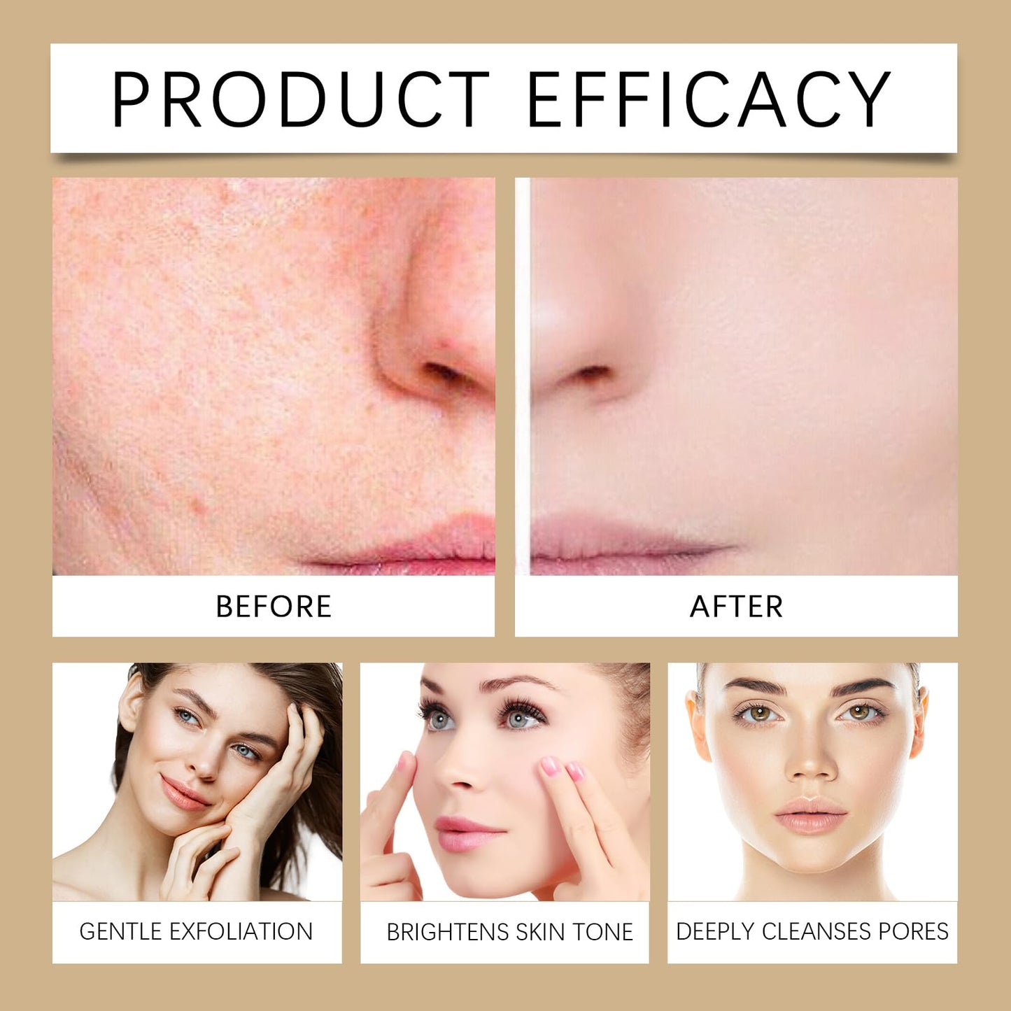 Generic Exfoliant Rice Ampoule,remove dead skin,blackheads and impurities,activate and moisturize the skin,shrink pores (White rice)