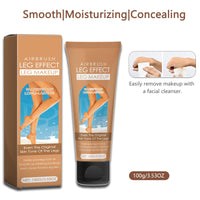 AmiCera Leg Makeup, Instant False Tan Cream, Tinted Moisturiser Body Concealer, Tattoo Cover Up Makeup, Self Tanning Lotion, Body Coverage Perfector for Vein Scar, Natural Tan Glow, Bronze 100g