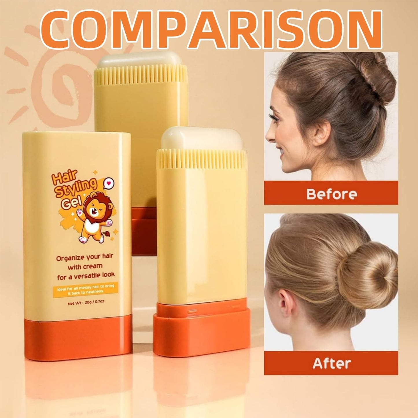 Yoowan Hair Wax Stick For Baby Styling,Hair Wax Stick For Kids,Baby Hair Gel,Ha-Ir Styling Products,Anti-Frizz Non-Greasy,Compact And Portable,Long Lasting Quick Shaping,Soothing And Non-Irritating