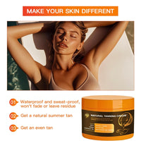 IZBEAUVO Intensive Tanning Gel, Shine Brown Tan Accelerator, Tanning Cream With Carrot, Coconut Oil, Tan Enhancers & Accelerators – Water-Resistant Moisturiser For Sunbeds & Outdoor Sun, Vegan, 150ML