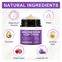 Magnesium Cream with Lavender and Chamomile, Sleep - Soothing & Relaxing Moisturizing Cream