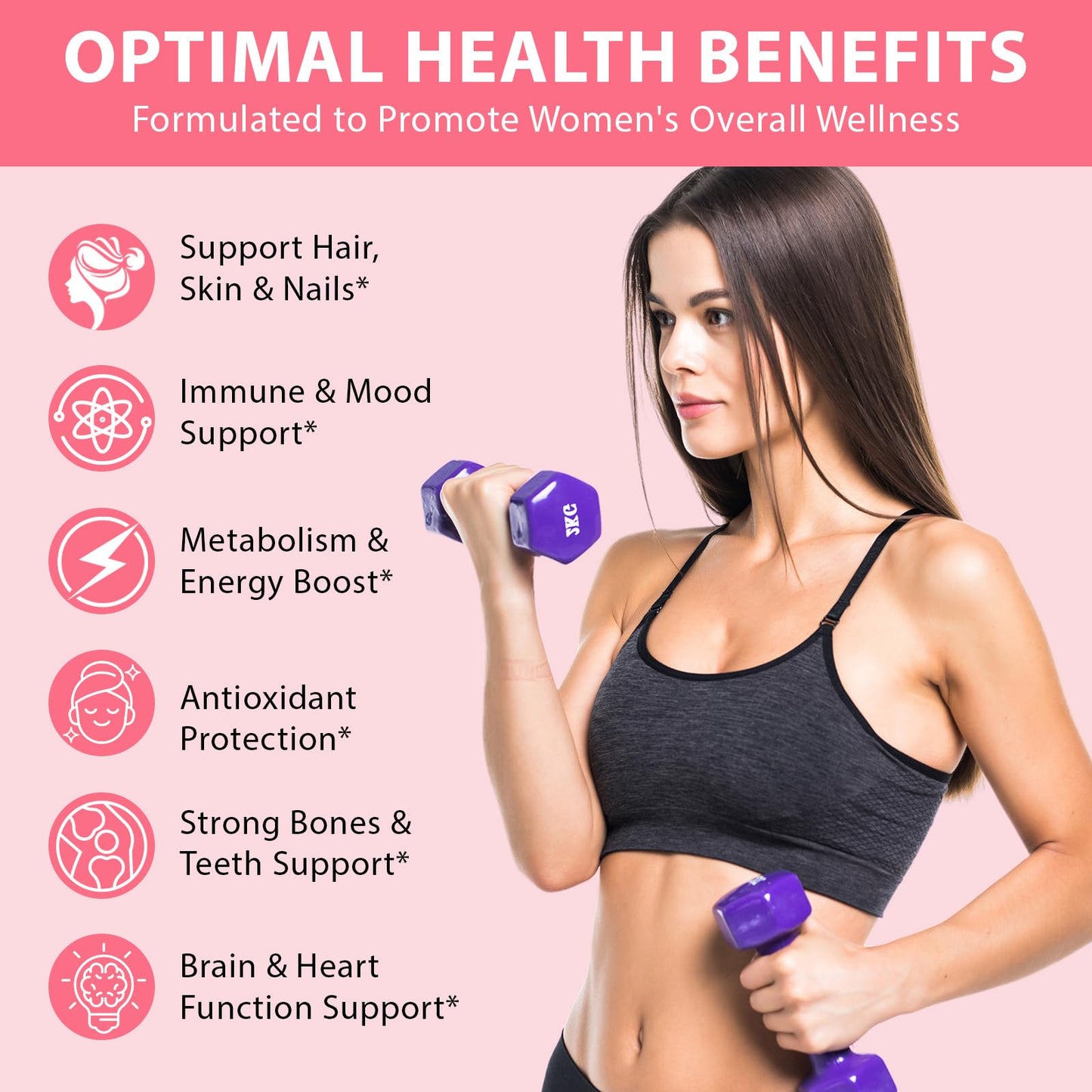 VOSIFSDIY Womens Multivitamin Gummy 60p, Multivitamin for Women, Boosts Healthy Bones Hair Skin and Nails, Boosts Immunity Energy, Strawberry Flavor